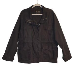 Madewell Stylish Women's Black Cotton Surplus‎ Field Jacket 3x